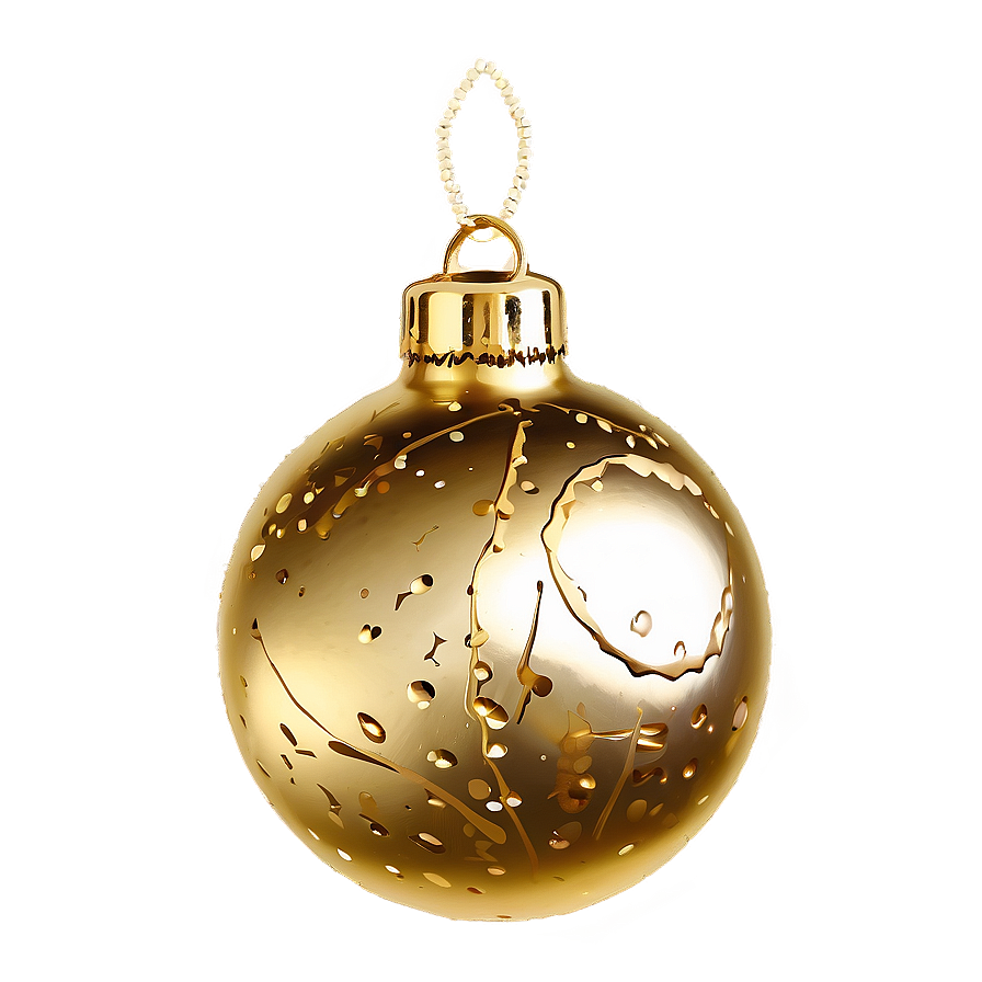 Handcrafted Gold Christmas Decor Png Lwj