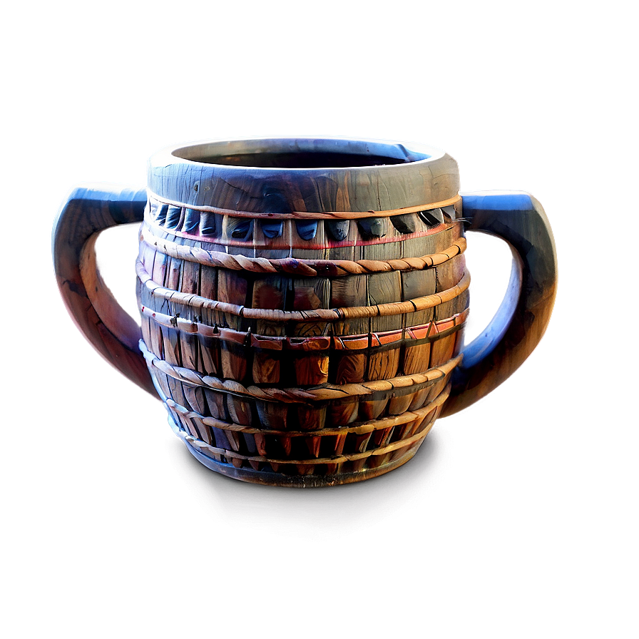 Handcrafted Wooden Jug Png 06262024