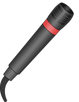 Handheld Microphone Vector Illustration