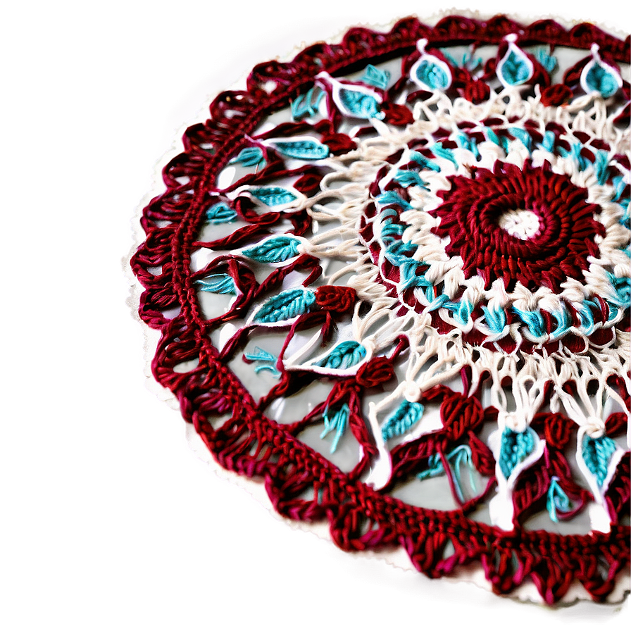 Handmade Crochet Doily Png 51