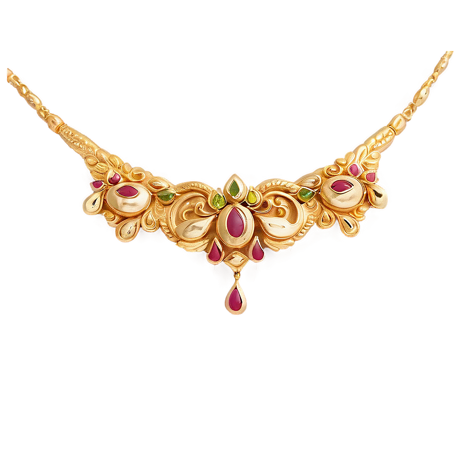 Handmade Gold Necklace Png 84