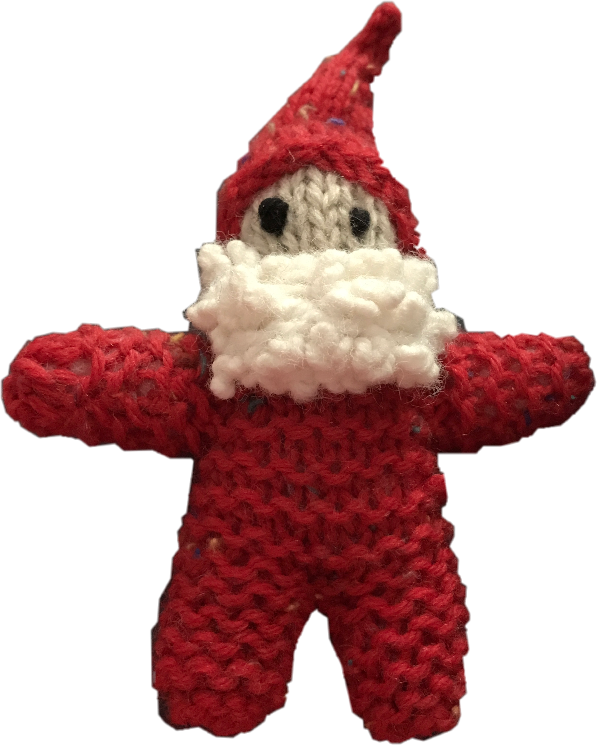 Handmade Knitted Santa Figurine