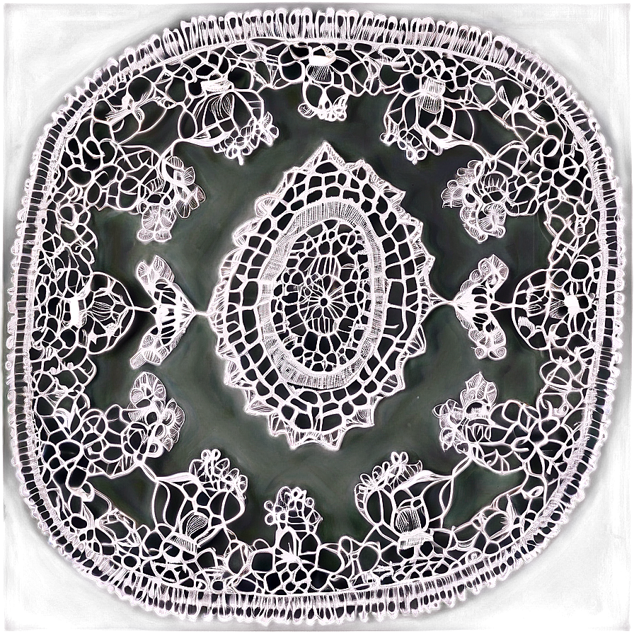 Handmade Lace Doily Png 99