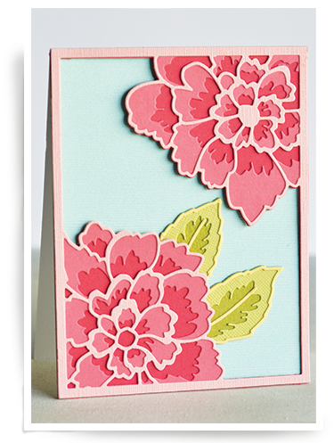 Handmade Peony Greeting Card