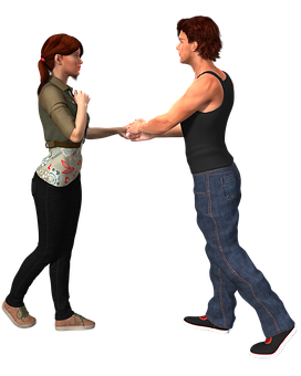 Handshake Greeting Between Manand Woman