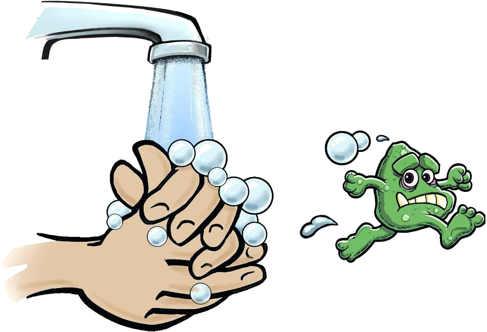 Handwashing Eliminating Germs Illustration