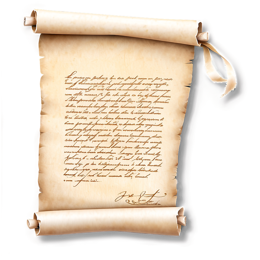 Handwritten Letter Scroll Png 06262024