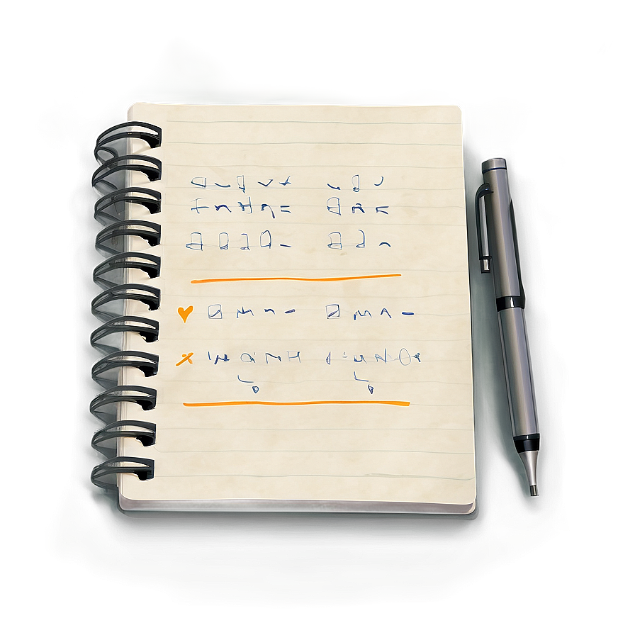 Handwritten On Notebook Paper Png Jah40