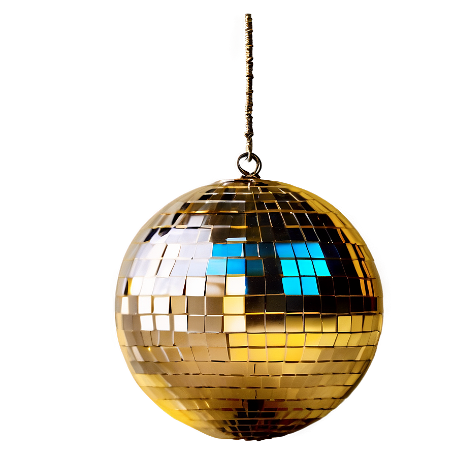 Hanging Disco Ball Blue Background