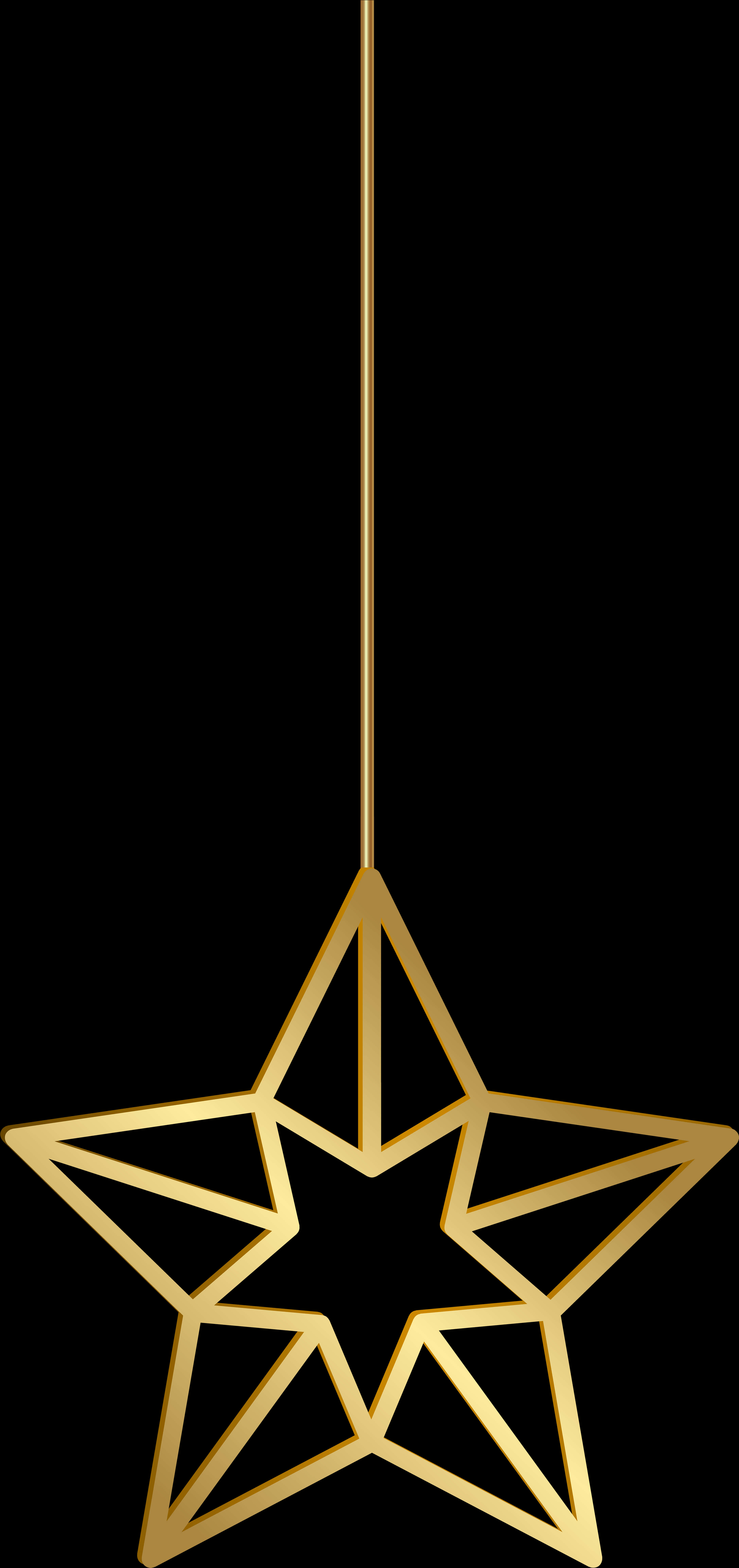 Hanging Golden Star Decoration