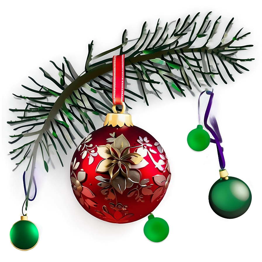 Hanging Red Ornament Png Pqy