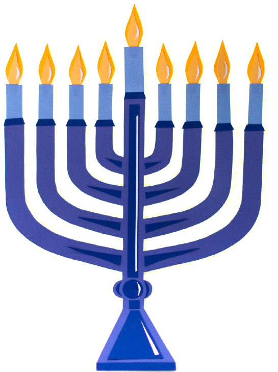 Hanukkah Menorah Illustration