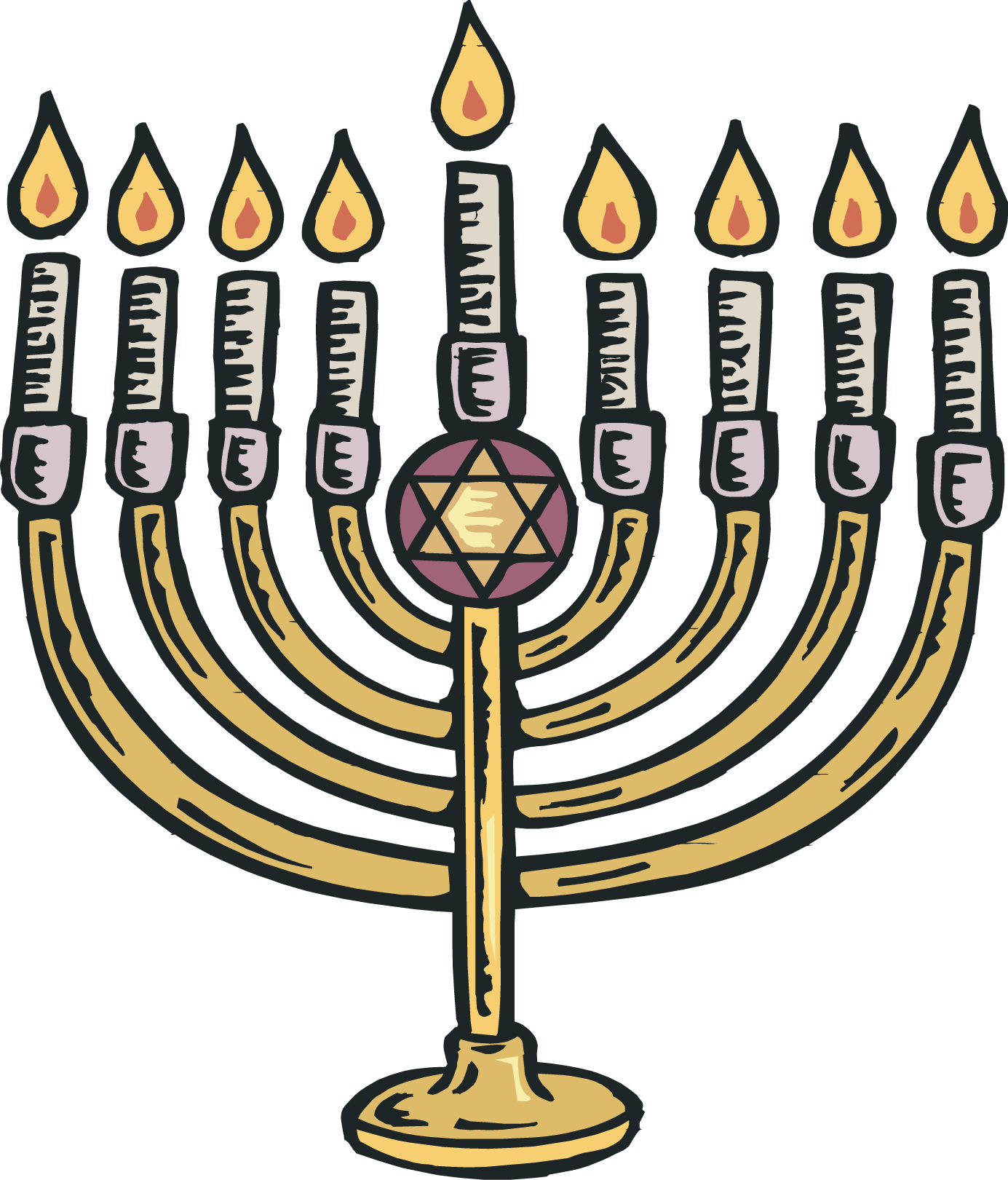 Hanukkah Menorah Illustration