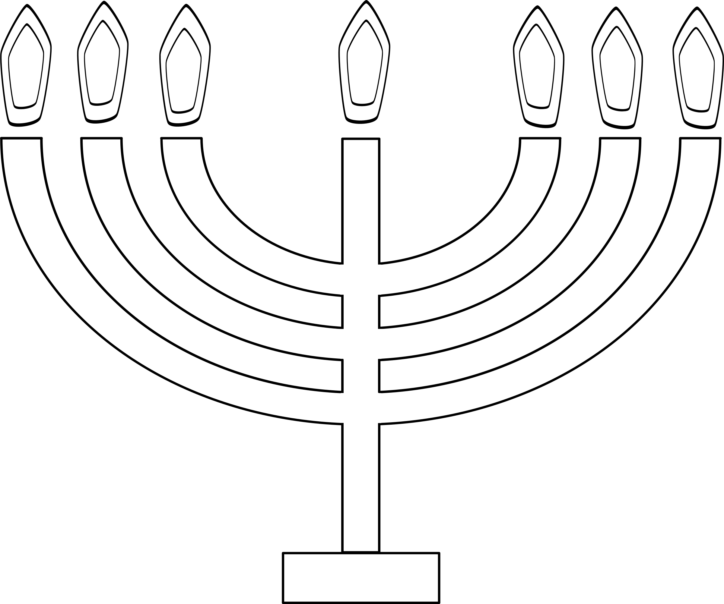 Hanukkah Menorah Illustration