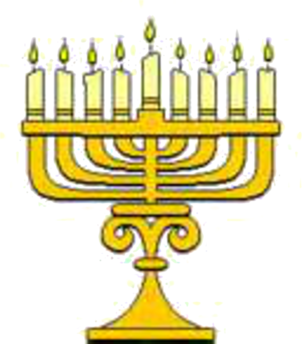 Hanukkah Menorah Lit Candles