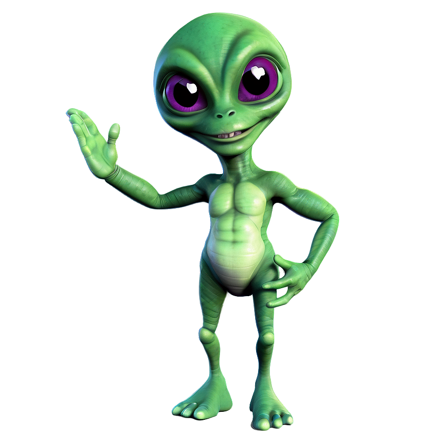 Happy Alien Cartoon Png Xed