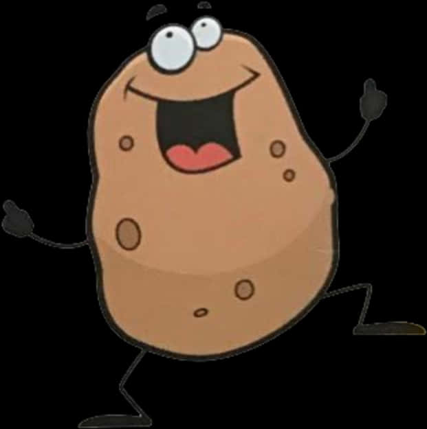 Happy Animated Potato Character