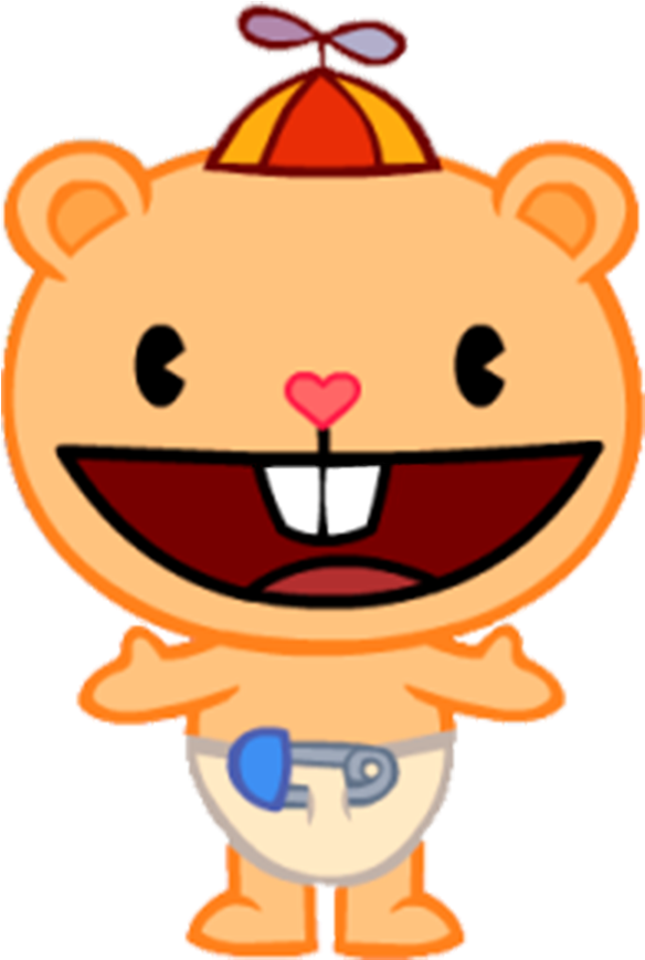 Happy Bear Cartoon Character