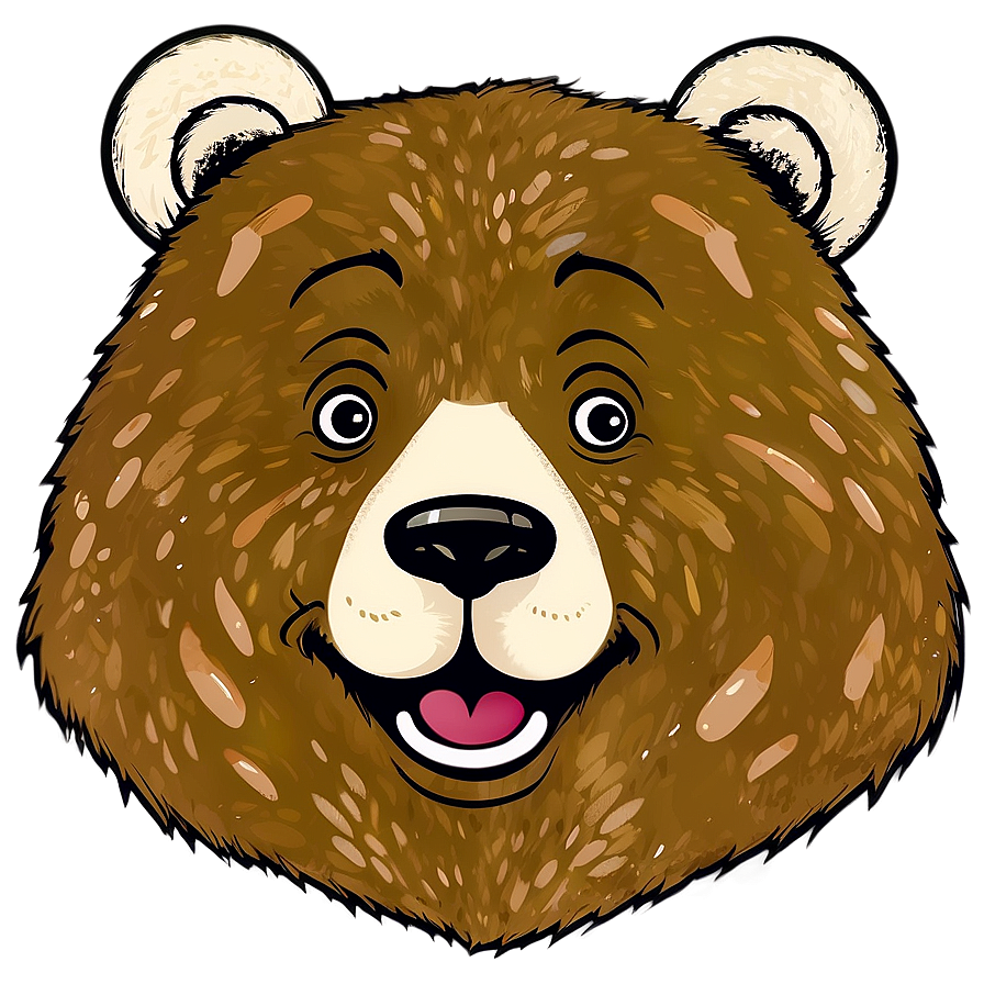 Happy Bear Face Graphic Png Bvm