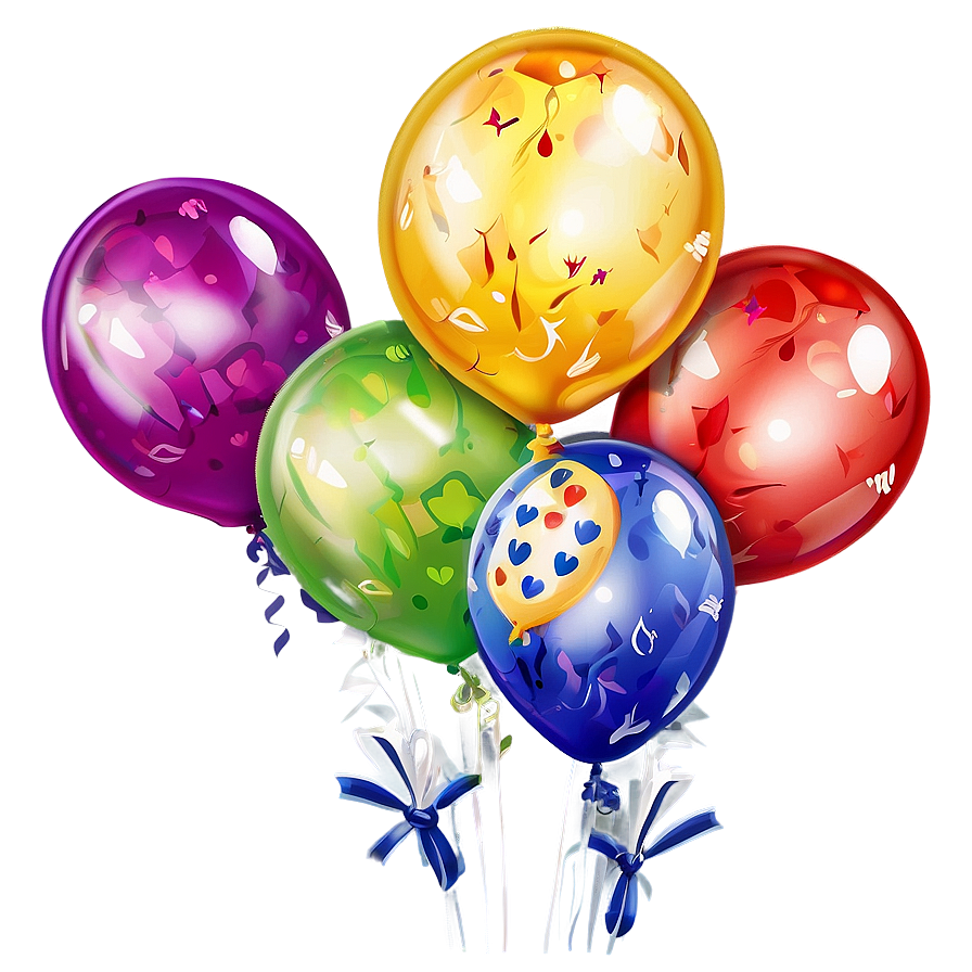Happy Birthday Balloon Bouquet Png Hki