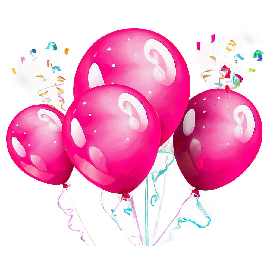 Happy Birthday Pink Balloons Png 6