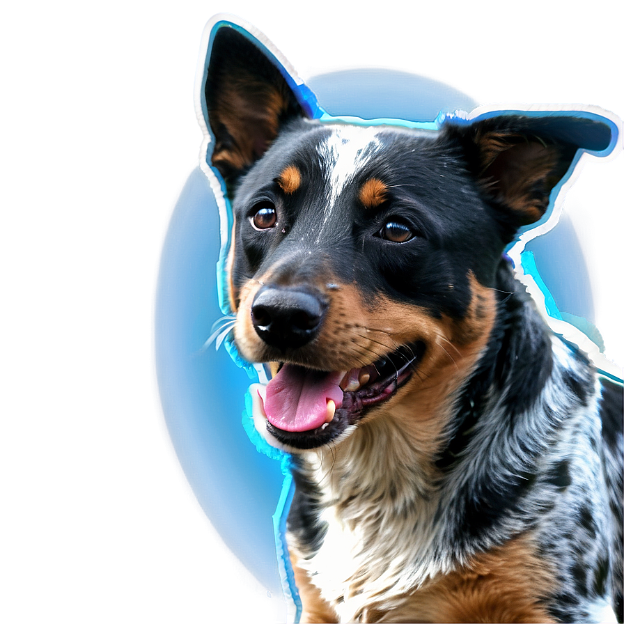 Happy Blue Heeler Png 06282024