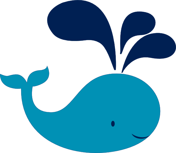 Happy Blue Whale Clipart