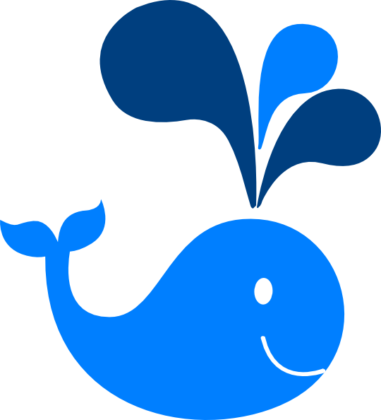 Happy Blue Whale Clipart