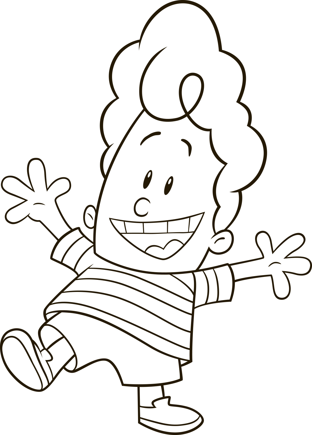 Happy Boy Cartoon Character