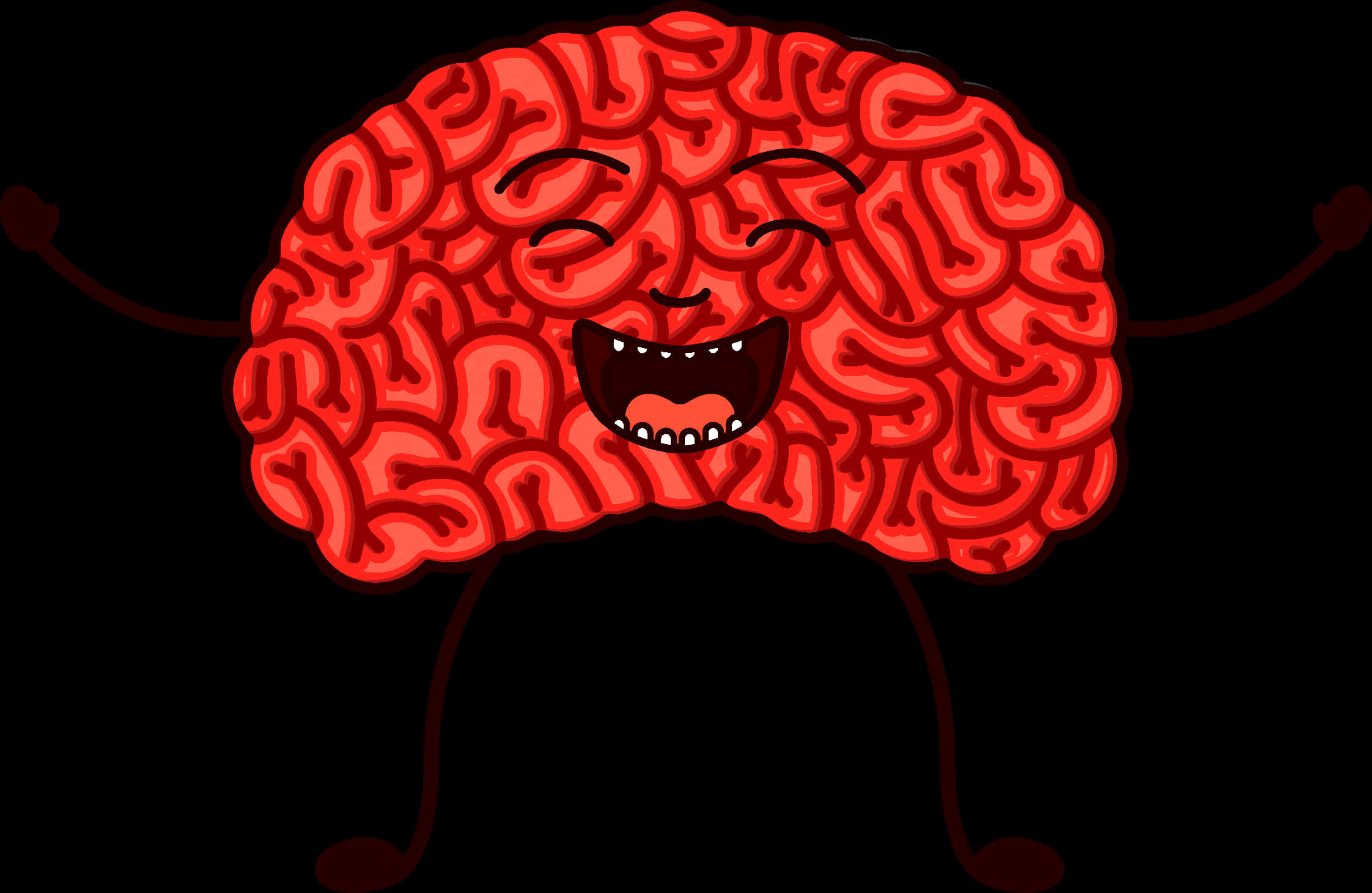 Happy Brain Cartoon