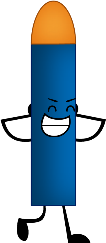 Happy Bullet Character Cartoon