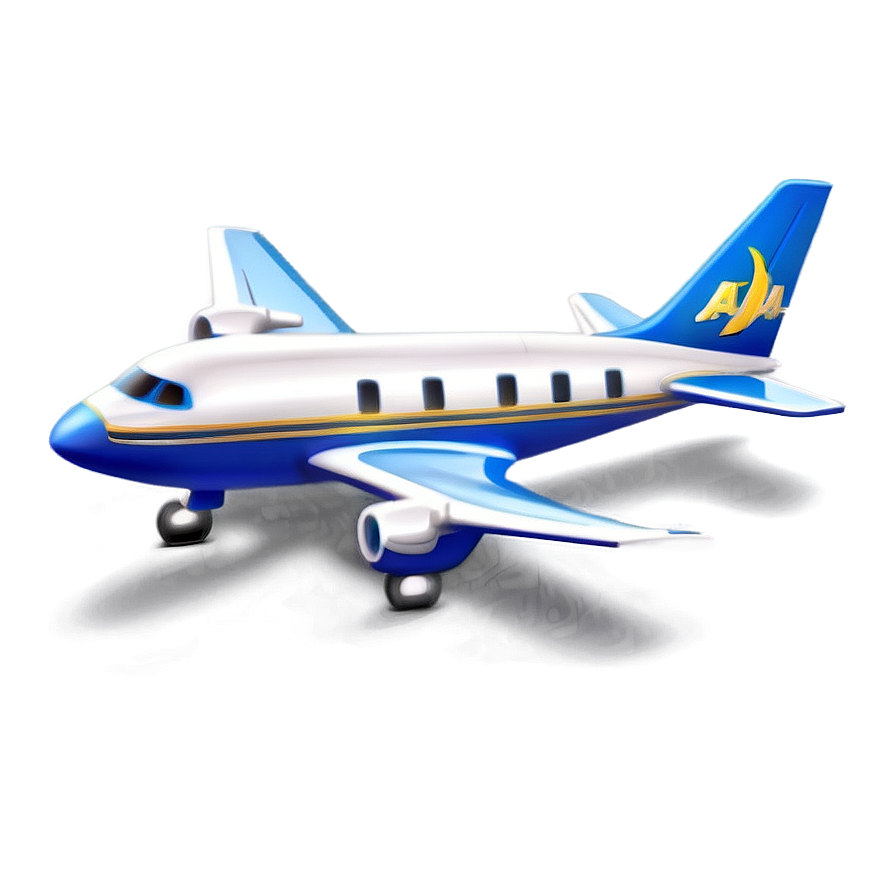 Happy Cartoon Airplane Png Bom63