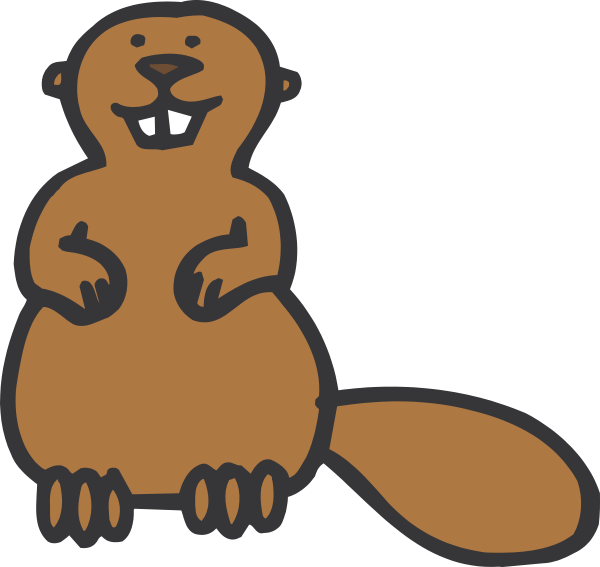 Happy Cartoon Beaver