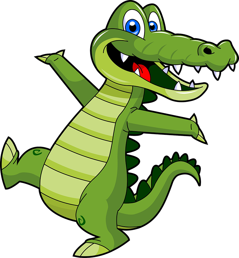 Happy Cartoon Crocodile