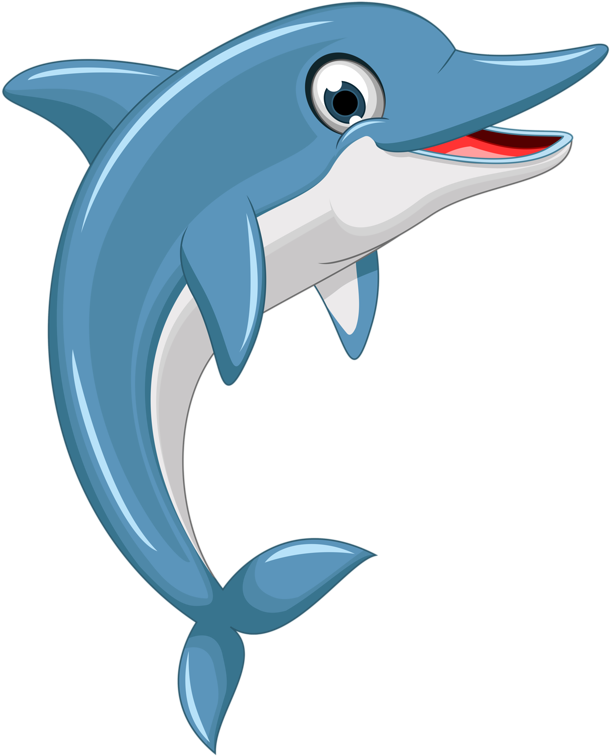 Happy Cartoon Dolphin