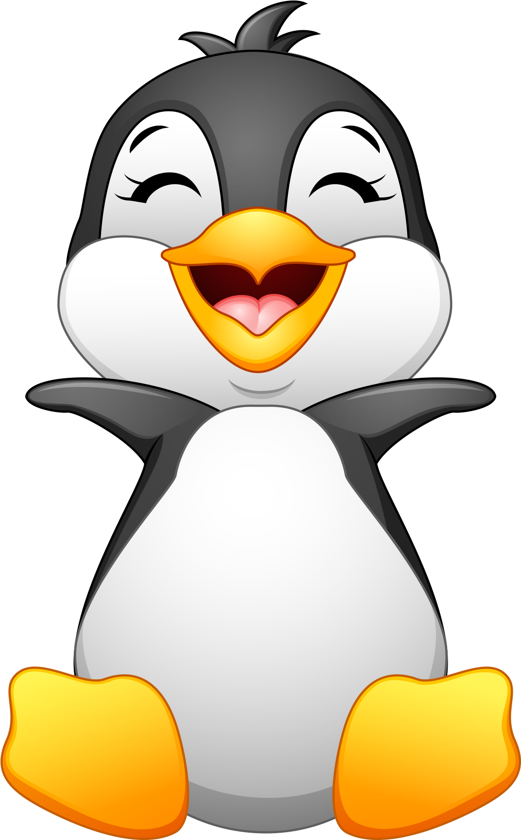 Happy Cartoon Penguin