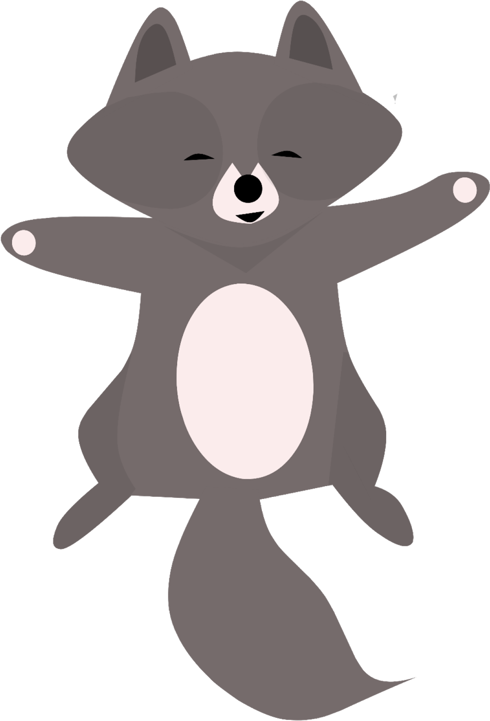 Happy Cartoon Raccoon