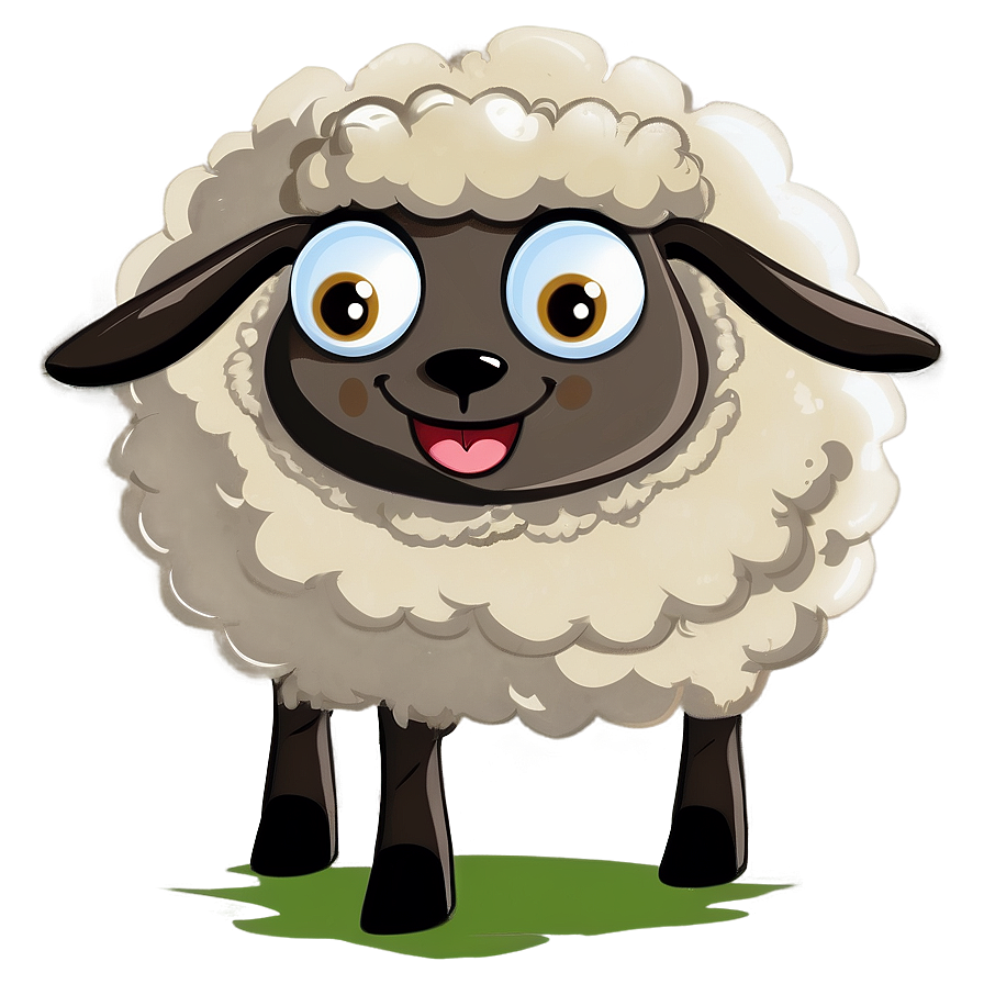 Happy Cartoon Sheep Png 06272024