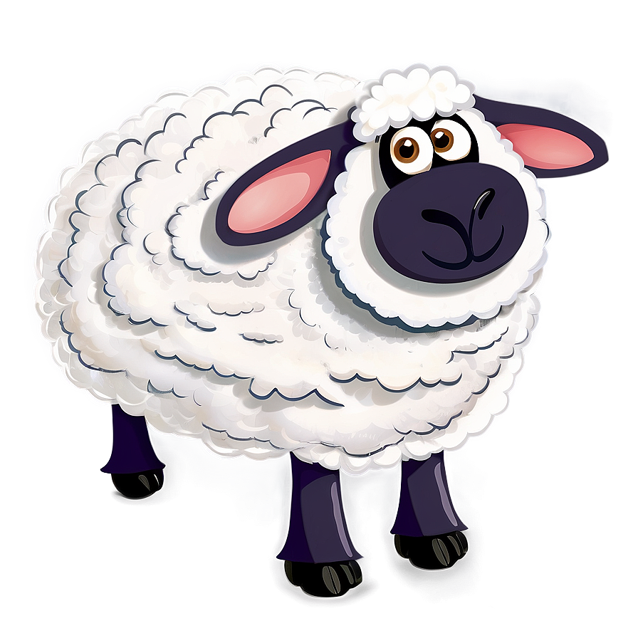 Happy Cartoon Sheep Png 10