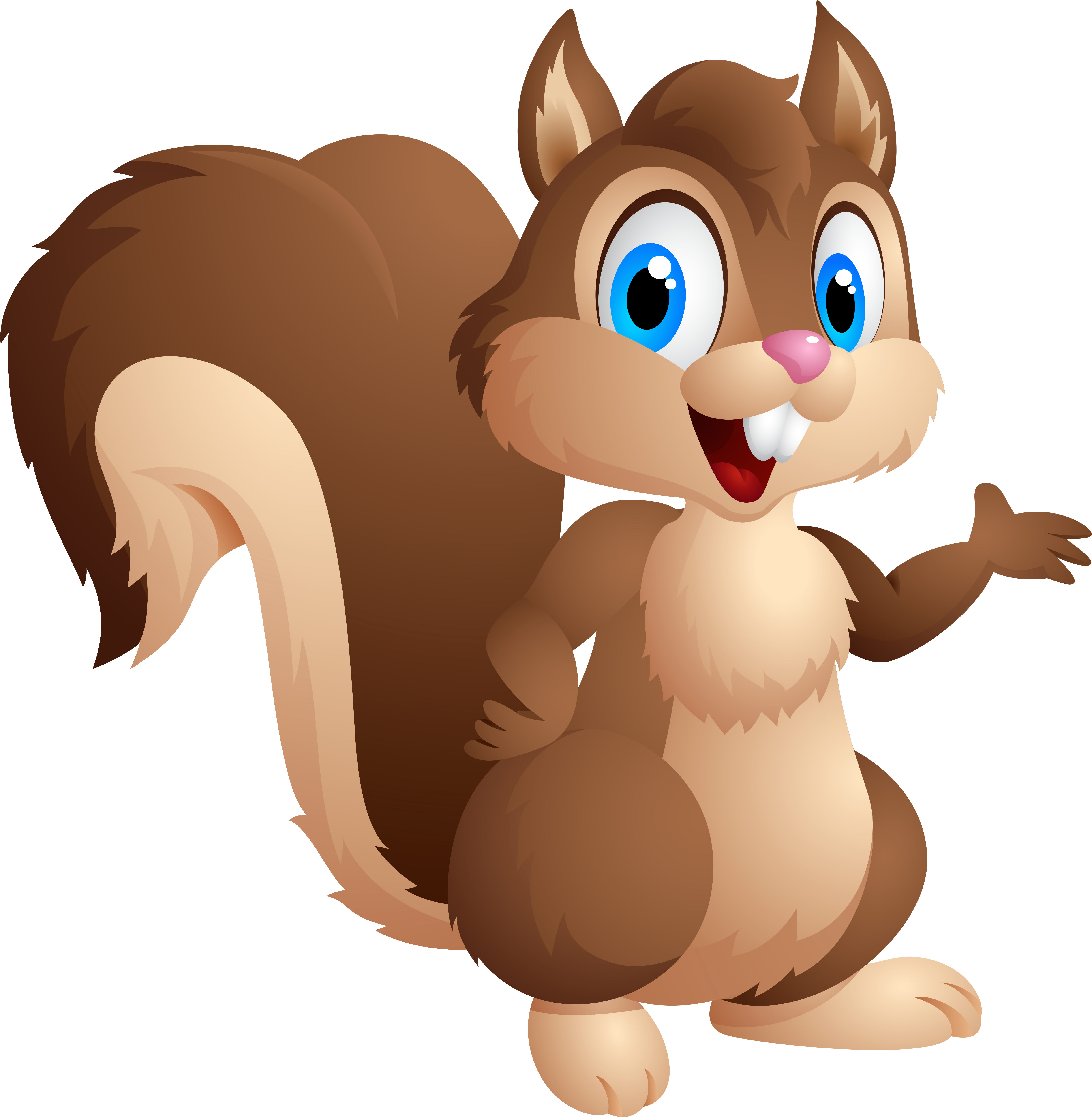 Happy Cartoon Squirrel