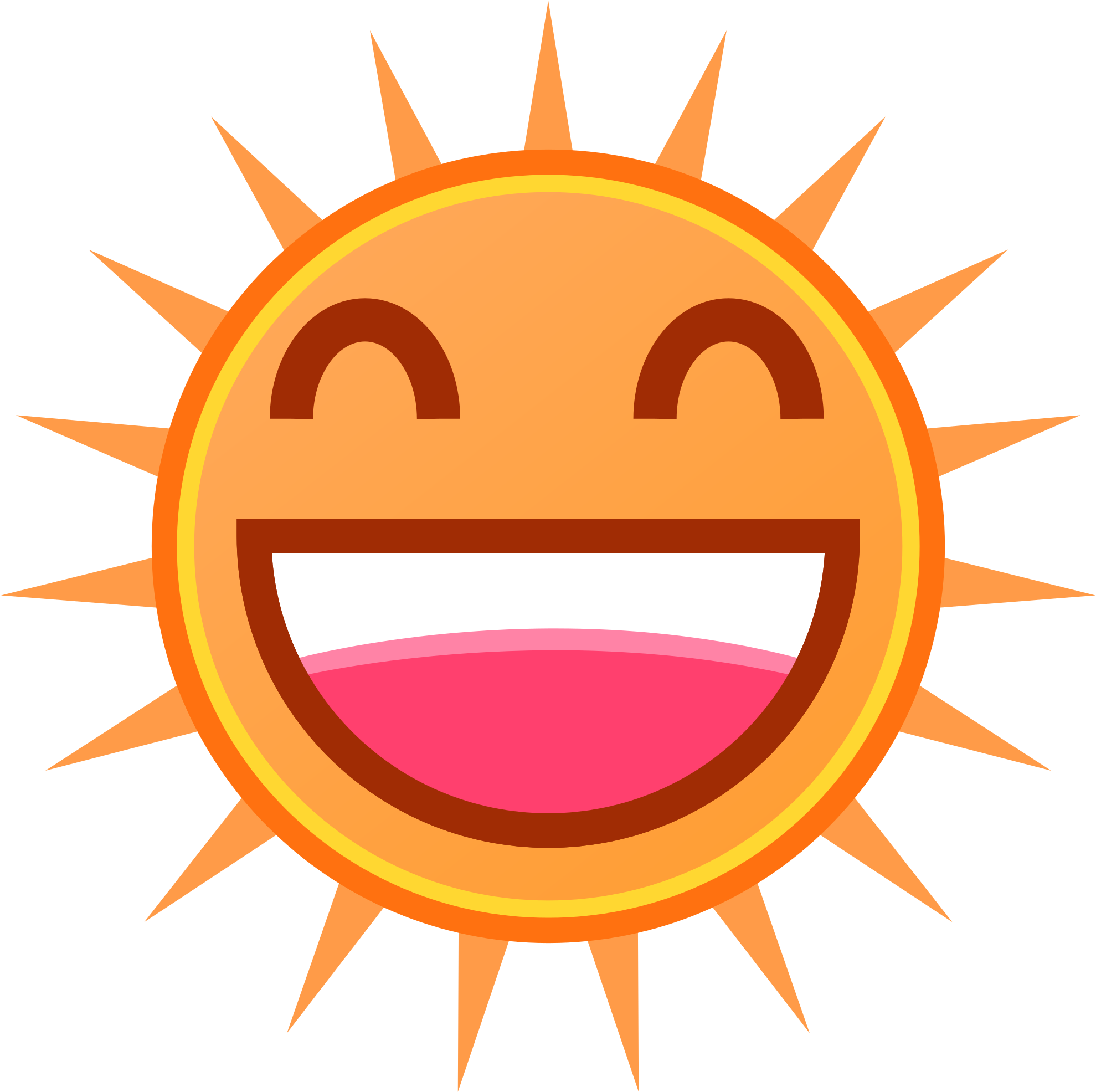 Happy Cartoon Sun Graphic