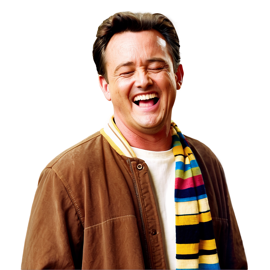 Happy Chandler Bing Laughing Png Oin