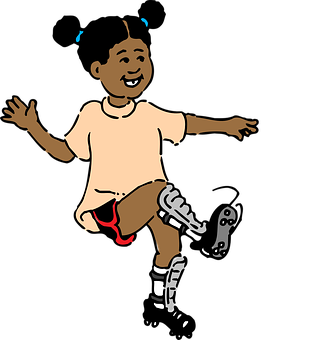 Happy Child Playing Soccer Cartoon