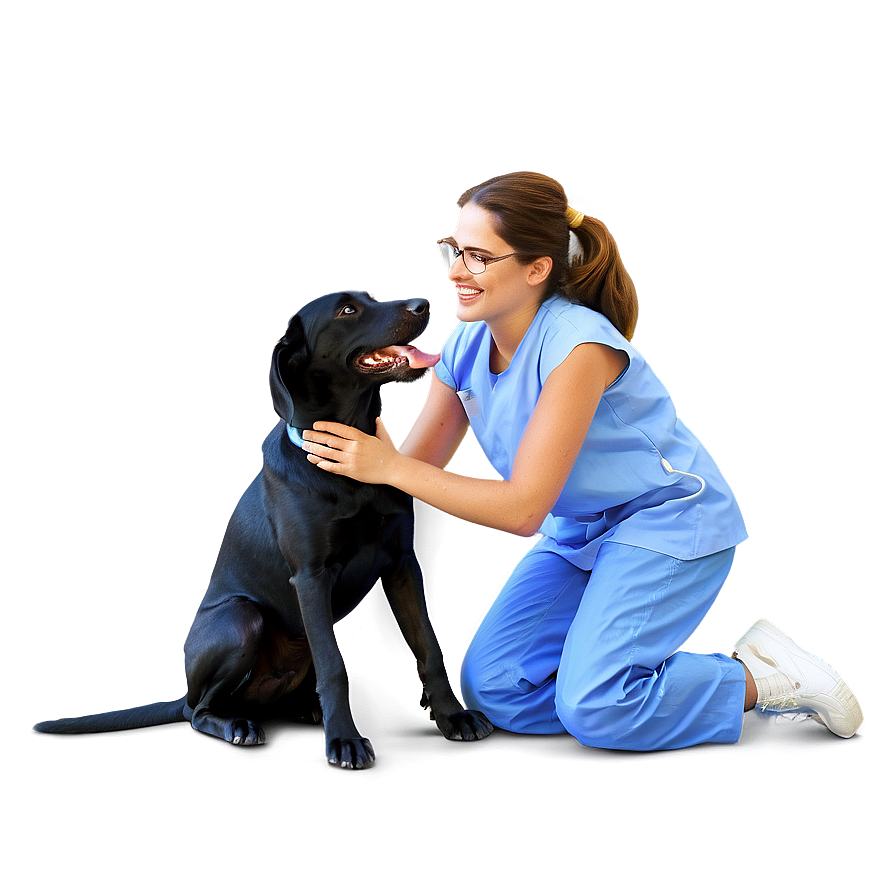 Happy Child With Veterinarian Png Cjf65