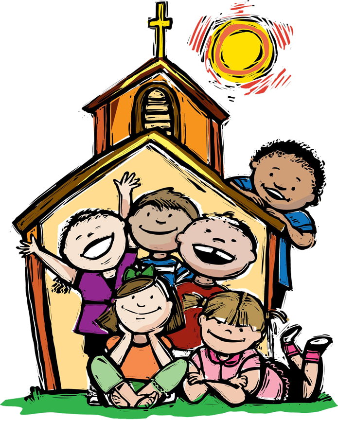 Happy Children Church Cartoon