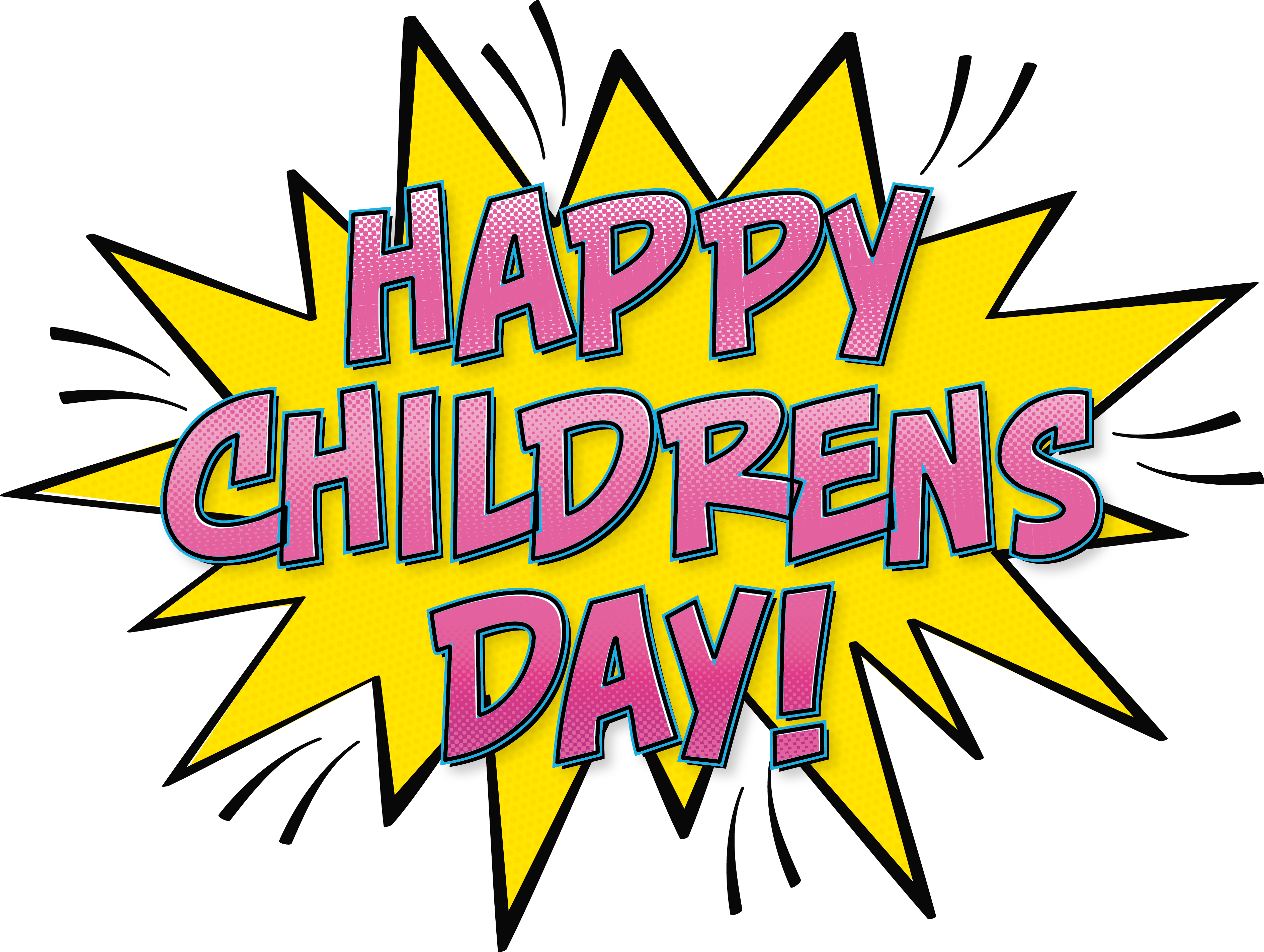 Happy Childrens Day Comic Style Banner