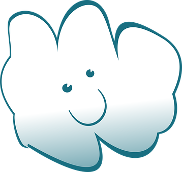 Happy Cloud Cartoon Character