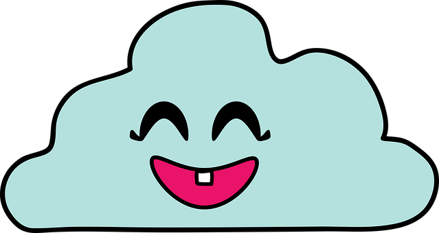 Happy Cloud Cartoon Character