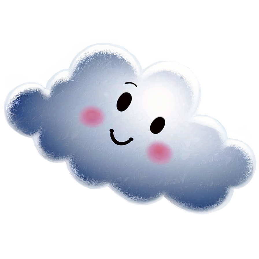 Happy Cloud Character Png 2