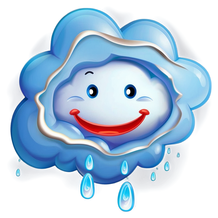 Happy Cloud Character Png Por43